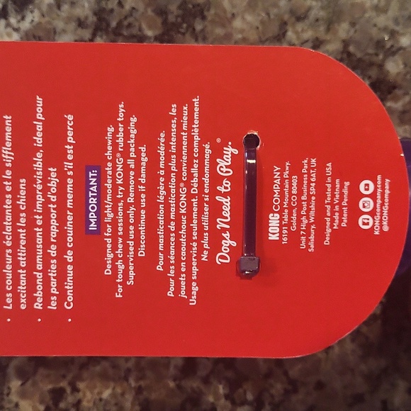 KONG Squeezz Stick Fetch Dog Toy - Purple - Large new w tag play fetch - Picture 9 of 9